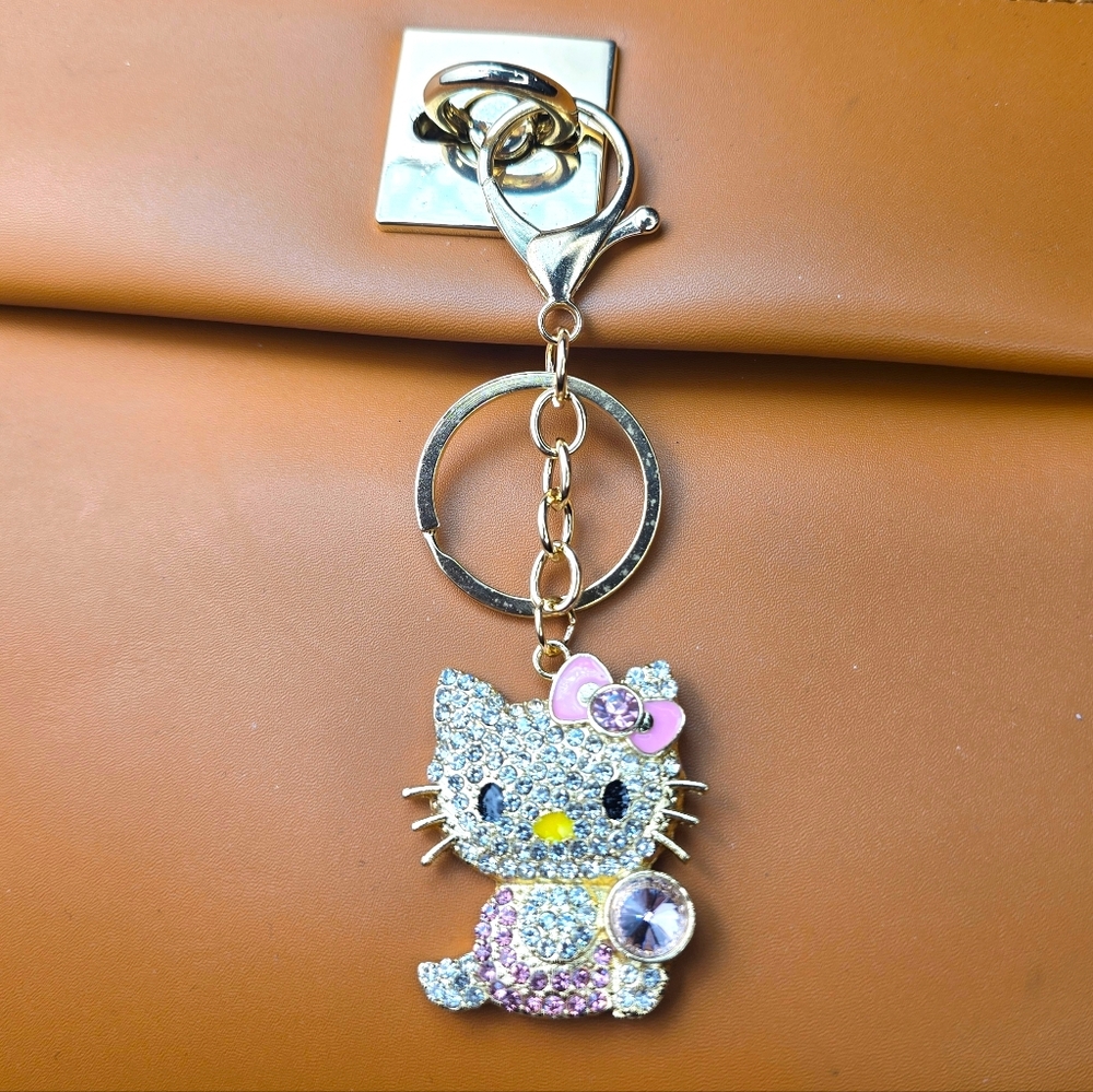 Hello Kitty Bling Bag Charm Keychain
